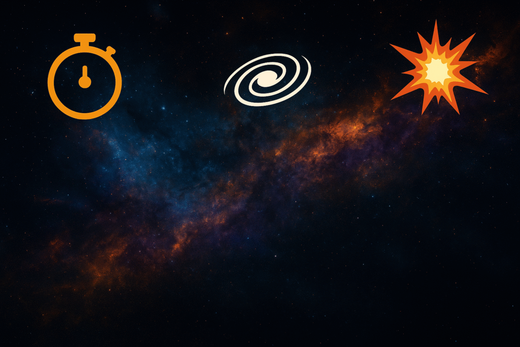 рдмреНрд░рд╣реНрдорд╛рдВрдб рдХреА рдЙрдореНрд░ рдФрд░ рд╕рдВрднрд╛рд╡рд┐рдд рдЕрдВрдд рдХреЛ рджрд░реНрд╢рд╛рддрд╛ рдПрдХ рдЧрд╣рди рдФрд░ рд░рдВрдЧреАрди рдЖрдХрд╛рд╢реАрдп рдЪрд┐рддреНрд░