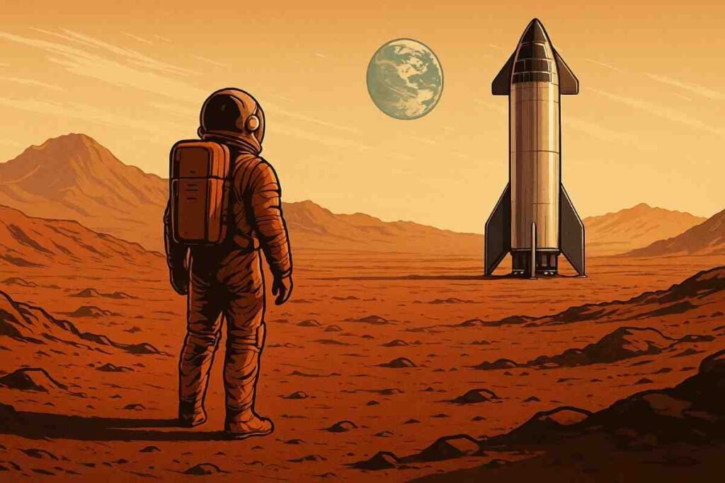 2035 तक इंसान मंगल ग्रह पर कदम रखते हुए, ऐतिहासिक क्षण की झलक